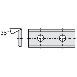 Doosje met 10 stuks wisselmessen HW K1920 30 x 12 x 2.5 (h.o.h. 14)