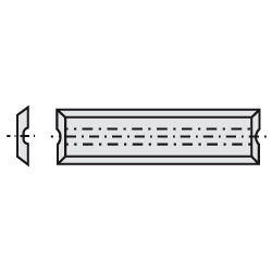 Doosje met 10 stuks wisselmessen borstgroef Z=4 HW K2250 50x5.5x1.1