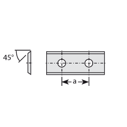 Doosje met 10 stuks HW K1920 wisselmessen Oppold-systeem 30 x 12 x 1.5 h.o.h.=16