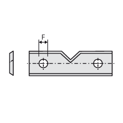 Doosje met 10 stuks profielmessen HW K1920 Z=2 F=4.0 (39.5x12.0x1.5)