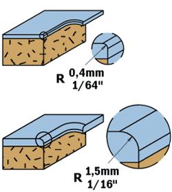 Kanten-afrondfrees met lager HW S=8 D=12.7x9.52 R=0.4