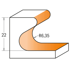 Handgreepfrees HW S=12.7 D=47.6x28.5