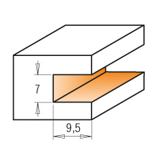 Schijffrees met opspan-as en geleidelager voor Striplox Z3 HW S=6.35 D=47.6x7