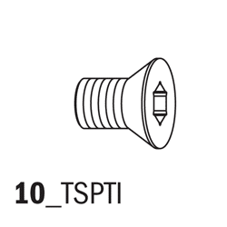 Torx-bout T8 TSPTI verzonken M2.5x4.5x6 D=3.7