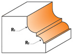 Profielfrees met lager HW S=12 D=28.7 R=4