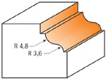 Profielfrees met lager HW S=12 R=3.6/4.8